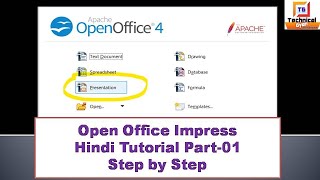 Open Office Impress Part 1 Hindi Tutorial [upl. by Bremser144]