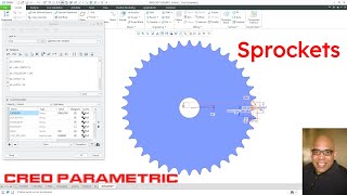 Creo Parametric  Part Modeling Example  Sprockets [upl. by Eeramit]