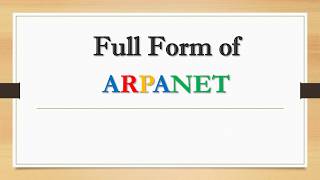 Full Form of ARPANET  Did You Know [upl. by Tihom]