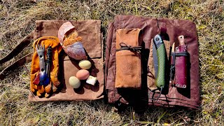 My traditional bedroll and haversack kit loadout and campfire cooking Campcraft Bushcraft Spain [upl. by Nageam213]