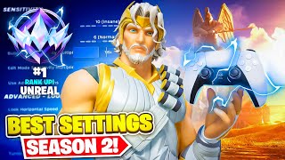 UPDATED Best Controller Settings for Fortnite Chapter 5 Season 2 PS5PS4XBOXPC [upl. by Enyrehtac]