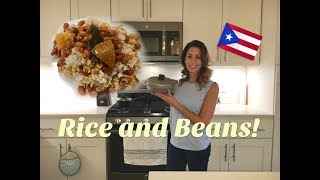 How to make rice and beans  Puerto Rican Style [upl. by Aissak]