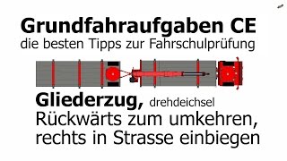 die besten TIPS so gehts einfacher Animiert  LKW CE Gliederzug Anhänger Rückwärts Fahren [upl. by Bluefarb]