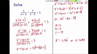 Equations Advanced Algebraic Fractions [upl. by Nawat663]