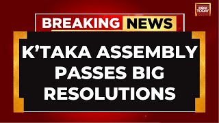 Karnataka Assembly Passes Resolutions against NEET One Nation One Election  India Today [upl. by Howland]