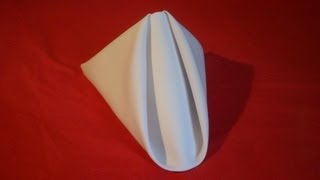 How To Fold Napkins  Pyramid Fold Napkin Folding Video [upl. by Eltsyrhc]