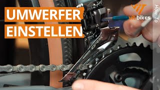 Shimano Umwerfer einstellen 🧑‍🔧 Schaltung am Fahrrad einstellen [upl. by Christiana848]