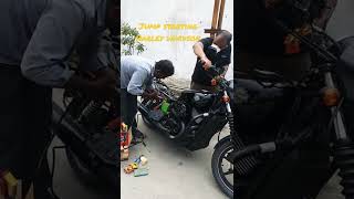 How To Jump Start Your Harley Davidson Jump Starting Street 750 Using another Battery in Bangalore [upl. by Llevol244]