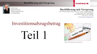 Investitionsabzugsbetrag Teil 1 [upl. by Martina]