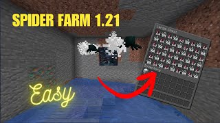 Easy Spider Farm TUTORIAL  Minecraft 121 [upl. by Ahsiloc]