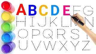 Collection of uppercase amp lowercase alphabet dotted lines ABCD alphabet writing alphabet song A Z [upl. by Linea649]