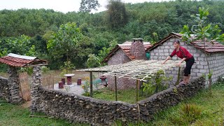 Build a trellis for climbing vegetables  Bamboo trellis  Garden Farming [upl. by Garrek]