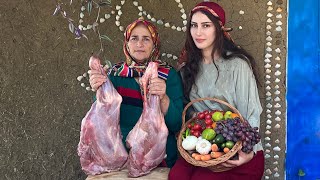 Cooking lamb meat with two different methods in the beautiful village [upl. by Annaet]