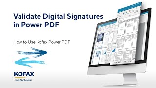 How to Validate a Digital Signature in Kofax Power PDF [upl. by Aible]