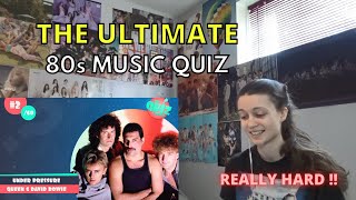 Reaction to The Ultimate 80s Music Quiz ITS NOT EASY [upl. by Lraed927]