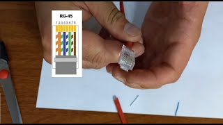 How to crimp RG45 [upl. by Kcirtapnaes]