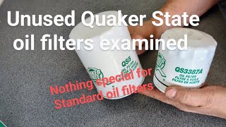 Two Quaker State oil filters cut open [upl. by Elawalo]