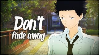 Nightcore  Dont Fade Away Lyrics [upl. by Corella]