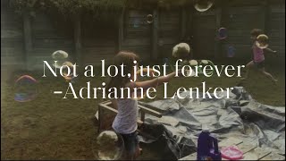 not a lotjust forever  Adrianne Lenker lyrics [upl. by Addiego]