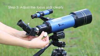 2024 Review TELMU Telescope 70mm Aperture 400mm Mount Astronomical Refracting Telescope Adjustable [upl. by Okechuku]