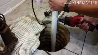 Zoeller sump pump replace start  finish [upl. by Hgieliak]