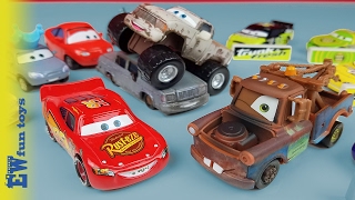 Disney Pixar Cars Diecast Toys 21 Mcqueen Mater Monster truck New カーズ 2017 [upl. by Hornstein]