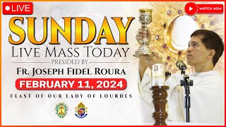 SUNDAY FILIPINO LIVE MASS TODAY ONLINE  FEBRUARY 11 2024  REV FR JOSEPH FIDEL ROURA [upl. by Rise]