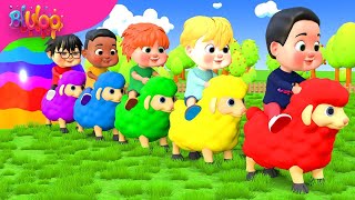 Baa Baa Black Sheep Song  Colorful Sheep  BluLoo Nursery Rhymes amp Kids Songs [upl. by Howenstein]