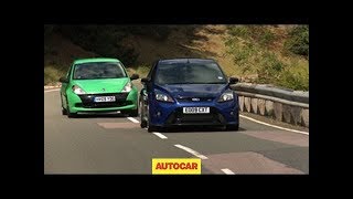 Renaultsport Clio 200 Cup v Ford Focus RS  autocarcouk [upl. by Philipson]