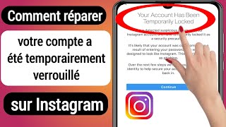 Comment réparer votre compte a été temporairement verrouillé sur Instagram Fix Instagram Locked [upl. by Whitman550]