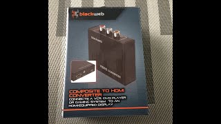 Blackweb AV to HDMI testing unboxing review [upl. by Farland648]