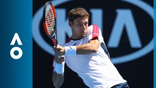 Pablo Carreno Busta v Gilles Simon match highlights 2R  Australian Open 2018 [upl. by Kcajyllib]