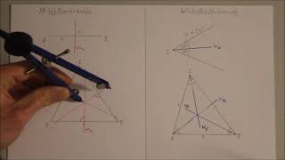 Mittelsenkrechte amp Winkelhalbierende im Dreieck  Mathe Klasse 7 [upl. by Acacia]