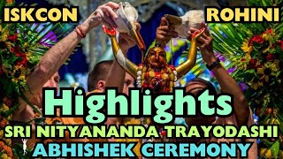 Iskcon Rohini Nityananda Trayodashi Abhishek Ceremony Highlights [upl. by Jolda]