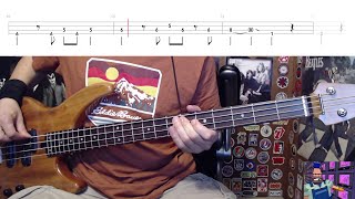 Money For Nothing by Dire Straits  Bass Cover with Tabs PlayAlong [upl. by Hester205]