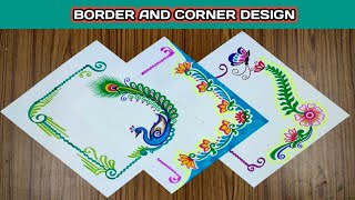 Border and corner design for project paper Practical khata design Part  56 Tarun Art [upl. by Jer]