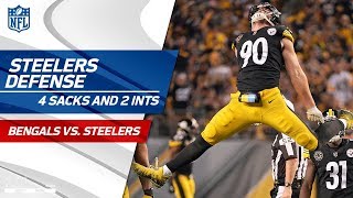 Pittsburghs Defense Comes Away w 4 Sacks amp 2 INTs  Bengals vs Steelers  Wk 7 Player Highlights [upl. by Ennylcaj]