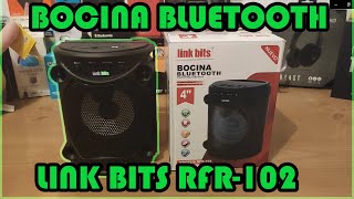 Bocina económica inalámbrica bluetooth  LINK BITS RFR102 [upl. by Anemolif]