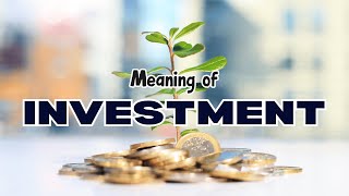 What is the meaning of Investment [upl. by Bergeman646]