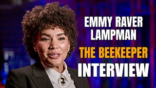 Emmy Raver Lampman The Beekeeper Interview [upl. by Lai411]