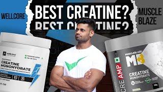 MUSCLEBLAZE CREATINE VS WELLCORE CREATINE  WHICH ONE SHOULD YOU BUY  review fitness health [upl. by Shepperd]