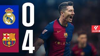 REAL MADRID 0 vs 4 FC BARCELONA  EL CLÁSICO  LALIGA 202425 MD11 [upl. by Madanhoj]