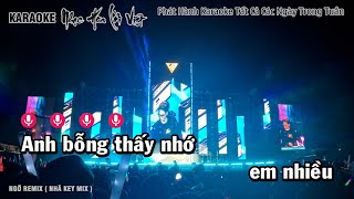 Karaoke Ngỡ Remix Quang Hà  Nhã Key Mix Beat Fm  130 BPM [upl. by Oberheim]