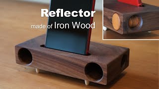 Acoustic amplifier phone stand with Ironwood Reflectors [upl. by Harry]