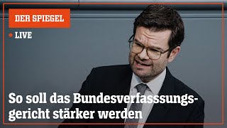 Livestream So will Justizminister Buschmann das Bundesverfassungsgericht stärken  DER SPIEGEL [upl. by Assennav]