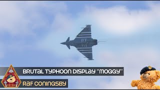 RAF PILOT BRUTAL TYPHOON DISPLAY WITH AWESOME INVERTED FLYPAST AFTER DEMO • RAF CONINGSBY 020524 [upl. by Rahcir]