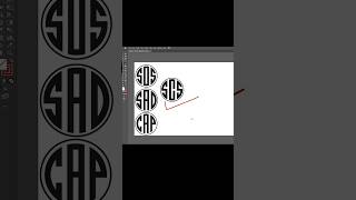 Make your Monogram Logo with 12 lines  Logo Design in Adobe Illustrator shorts [upl. by Akinnej448]