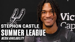 Stephon Castles Summer League Media Availability  07032024 [upl. by Lanita]