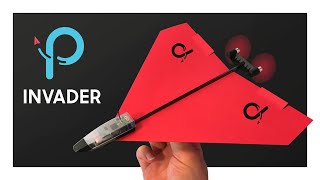 How to fold the Invader template for POWERUP40 Smart Phone Controlled Paper Airplane [upl. by Ttemme]