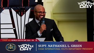 Supt Nathaniel L Green Sr  The Man In The Mirror  COGIC IYD World Youth Day 2024 [upl. by Aicekan]